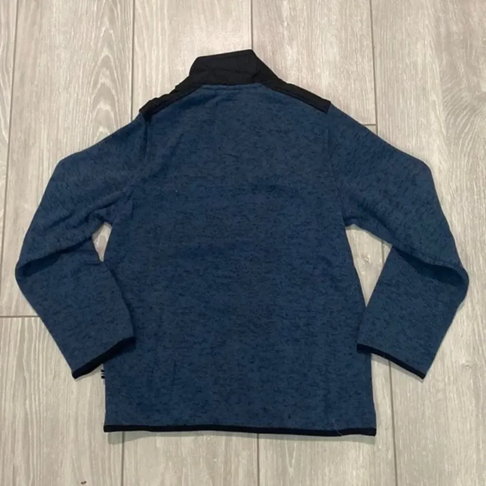 Nautica Kids Fleece Jacket Blue Zip-Up Pockets Size Medium 10 / 12 New